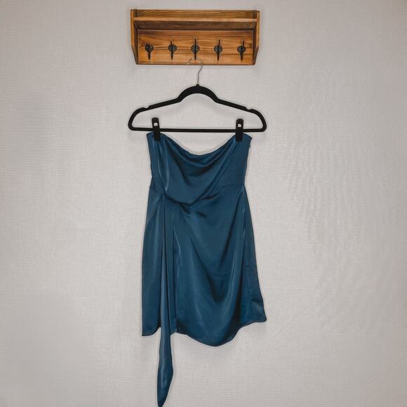 Ramy Brook | NWT Blue Silky‎ Dress 2 Navy Fancy - Picture 1 of 10
